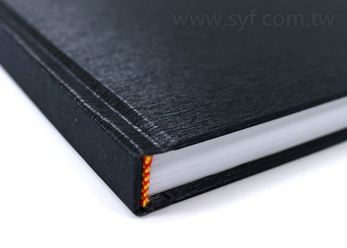 筆記本-尺寸25K黑色柔紋紙精裝-封面燙印+模造紙內頁-客製化記事本_3