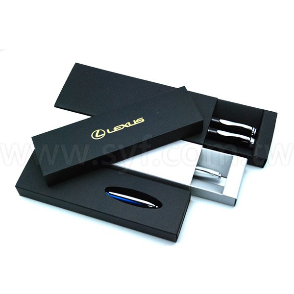 精品質感禮品對筆筆盒-包裝盒內附筆夾-可客製化加印LOGO-1252-1