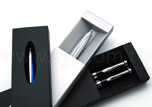 精品質感禮品對筆筆盒-包裝盒內附筆夾-可客製化加印LOGO-1252-2