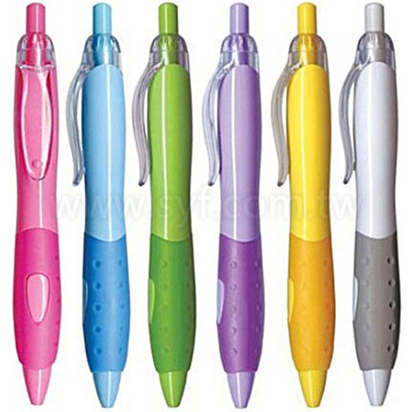 廣告筆-矽膠防滑環保禮品-單色原子筆-六款筆桿可選_2