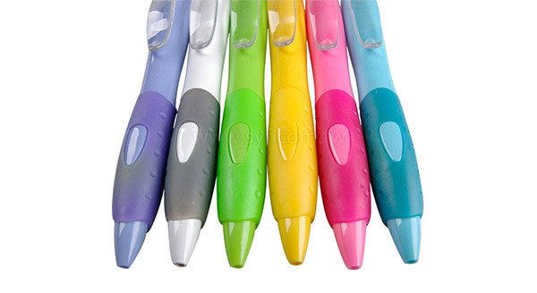 廣告筆-矽膠防滑環保禮品-單色原子筆-六款筆桿可選_1