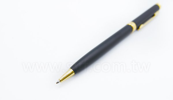 典雅黑金禮品筆-旋轉式廣告金屬筆-可客製化加印LOGO