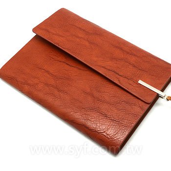 古典木紋工商日誌-三折式金屬夾扣活頁筆記本-可訂製內頁及客製化加印LOGO_2