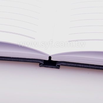 筆記本-尺寸25K黑色柔紋皮精裝硬殼-封面燙印-客製化記事本_4