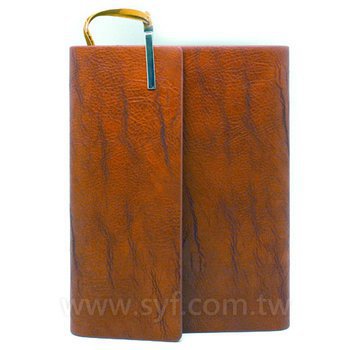 古典木紋工商日誌-三折式金屬夾扣活頁筆記本-可訂製內頁及客製化加印LOGO_0