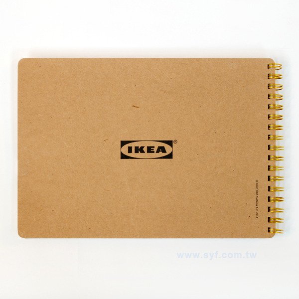 極簡時尚環裝筆記本-牛皮紙封面線圈記事本-可訂製內頁及客製化加印LOGO-IKEA-6685-2