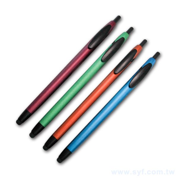 多功能觸控筆-消光筆桿印刷禮品-觸控廣告原子筆-四款式可選-採購客製印刷贈品筆