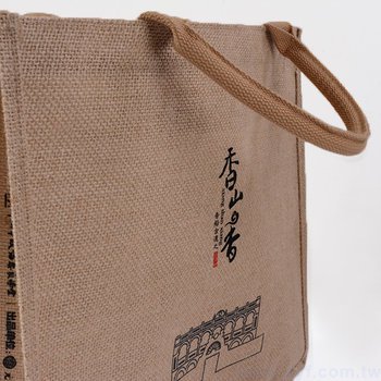 黃麻布袋-500克-W34*H32*D10-雙色雙面-可加LOGO客製化印刷_6