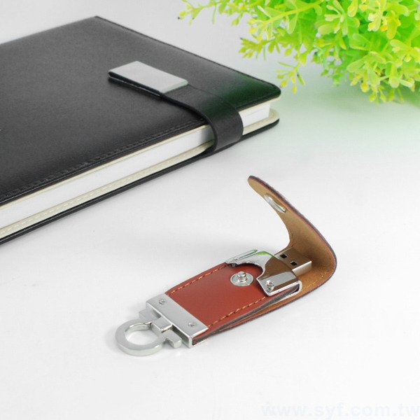 皮製隨身碟-鑰匙圈禮贈品USB-金屬皮環革材質隨身碟-客製隨身碟容量-採購訂製印刷推薦禮品_6