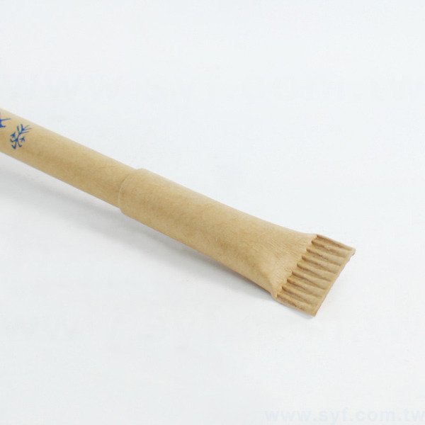 時尚環保單色廣告筆-開蓋式牛皮紙原子筆-可客製化加印LOGO-7103-2