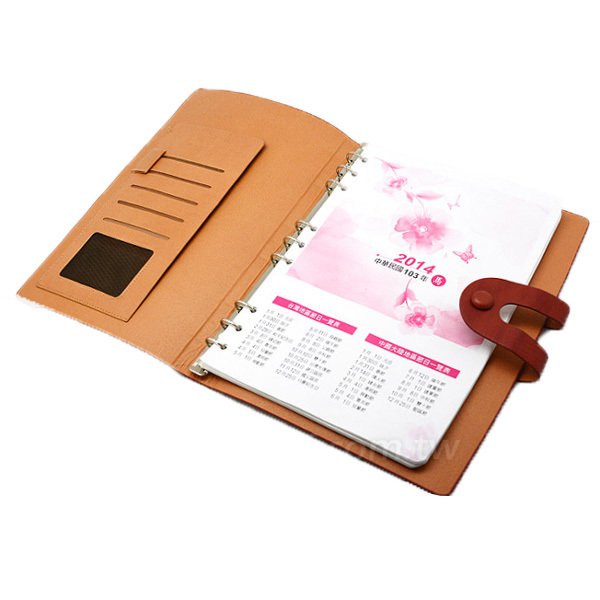 現代木紋工商日誌-包扣式活頁筆記本-可訂製內頁及客製化加印LOGO-6289-25