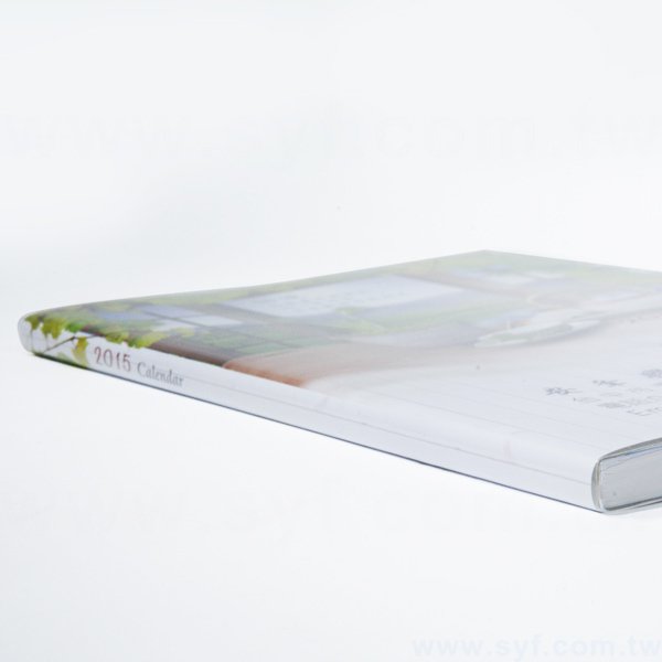 25K透明PVC皮彩色封面印刷記事本-經濟款精裝商務工商日誌-可訂製內頁及客製化LOGO_5