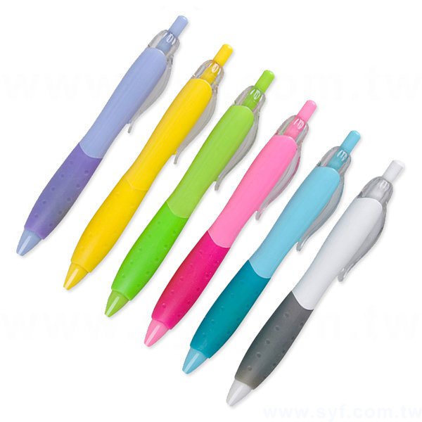 廣告筆-矽膠防滑環保禮品-單色原子筆-六款筆桿可選_0