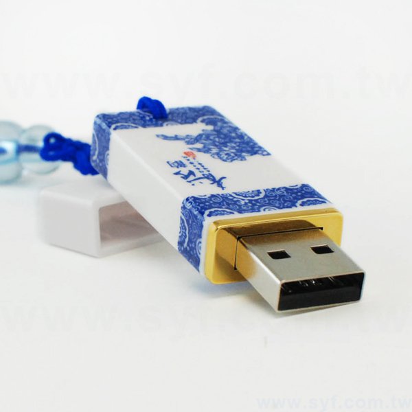 隨身碟-中國風印刷青花瓷USB-陶瓷隨身碟-五種推薦圖騰花色可選-採購訂製股東會贈品_6