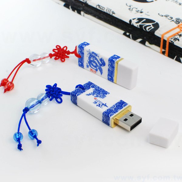 隨身碟-中國風印刷青花瓷USB-陶瓷隨身碟-五種推薦圖騰花色可選-採購訂製股東會贈品_9
