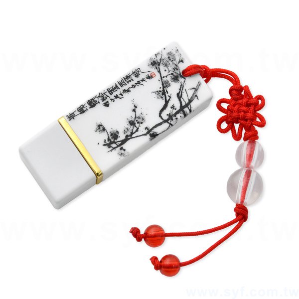 隨身碟-中國風印刷青花瓷USB-水墨畫陶瓷隨身碟-五種推薦書法花色可選-採購訂製股東會贈品_0