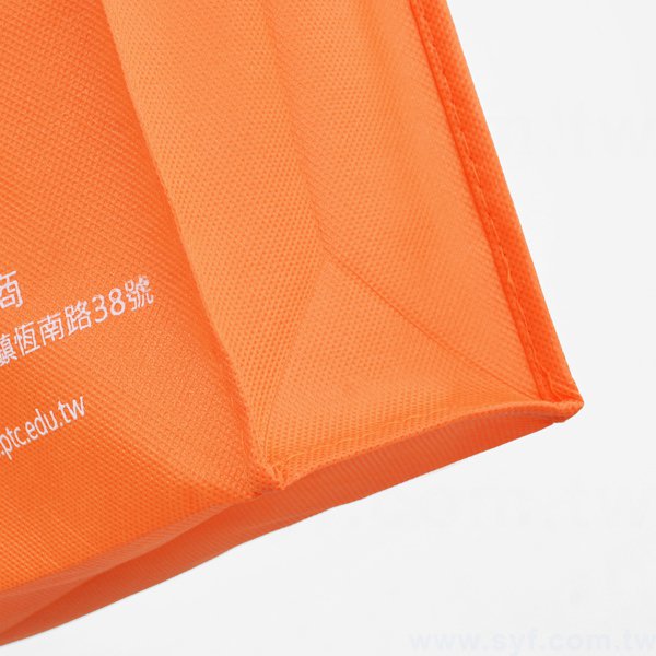 不織布袋-單色網版印刷-立體購物袋-環保不織布材質-採購訂製環保袋