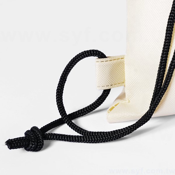 束口袋-單色印刷-不織布材質加背帶後背包-多款材質環保袋