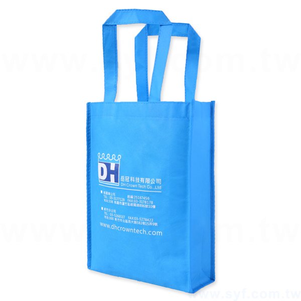 不織布袋-彩色熱轉印-立體購物袋-環保不織布材質-工廠客製化環保袋-7464-1