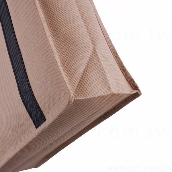 不織布環保購物袋-厚度100G-尺寸W30xH37xD11cm-雙面雙色印刷(塑膠扣)_4