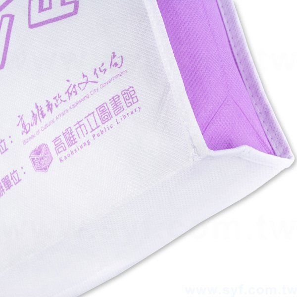 不織布環保購物袋-厚度80G-尺寸W26xH32xD5cm-單面單色印刷_5