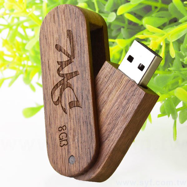 環保隨身碟-原木禮贈品USB-木質旋轉隨身碟-客製隨身碟容量-採購訂製印刷推薦禮品