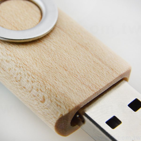 環保隨身碟-原木禮贈品USB-木製金屬旋轉隨身碟-客製隨身碟容量-採購訂製印刷推薦禮品