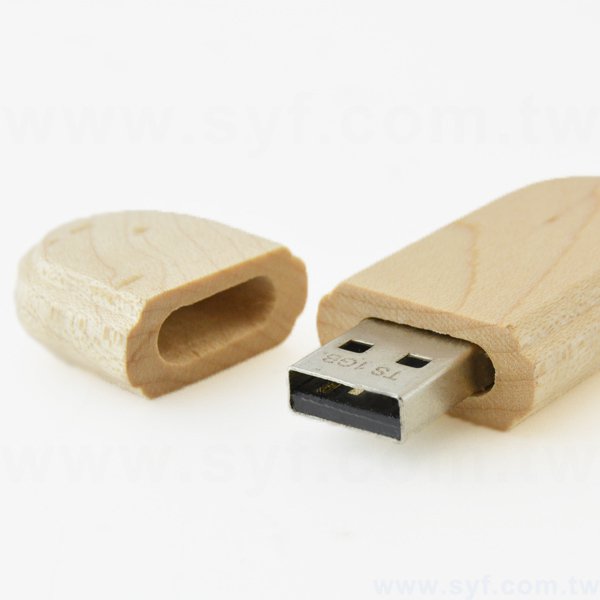 環保隨身碟-原木禮贈品USB-帽蓋木質隨身碟-客製隨身碟容量-工廠客製化印刷推薦禮品