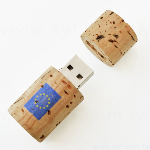 環保隨身碟-原木禮贈品USB-軟木塞造型隨身碟-客製隨身碟容量-採購訂製印刷推薦禮品