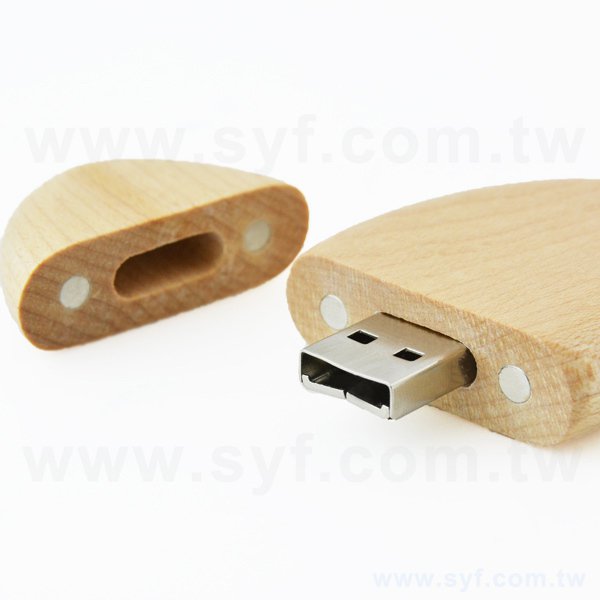 環保隨身碟-原木禮贈品USB-木製橢圓型隨身碟-客製隨身碟容量-採購訂製印刷推薦禮品-876-5
