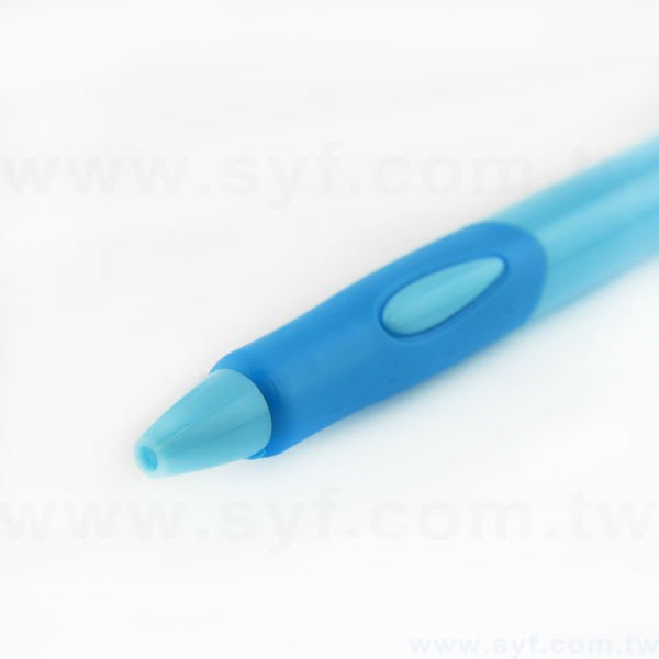 廣告筆-矽膠防滑筆管禮品-單色原子筆-六款筆桿可選_3