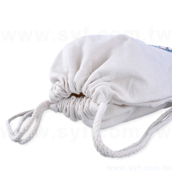 束口袋-三色網版印刷-帆布材質後背束口袋-工廠客製化環保袋-7784-5