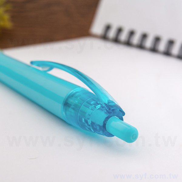 廣告筆-防滑筆管廣告筆-藍色單色原子筆-工廠客製化印刷贈品筆