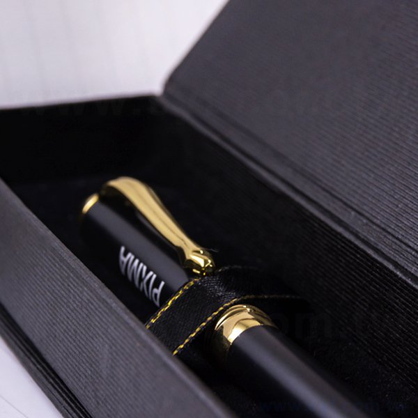 精美磁吸式質感禮品筆盒-精品包裝盒內附筆繩-可客製化加印LOGO-8663-4