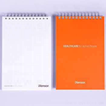 輕色橘彩環裝筆記本-上翻式線圈記事本-可訂製內頁及客製化加印LOGO_1