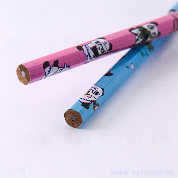 貓熊圖騰環保鉛筆-六角橡皮擦頭印刷廣告筆-採購批發製作贈品筆-9006-2