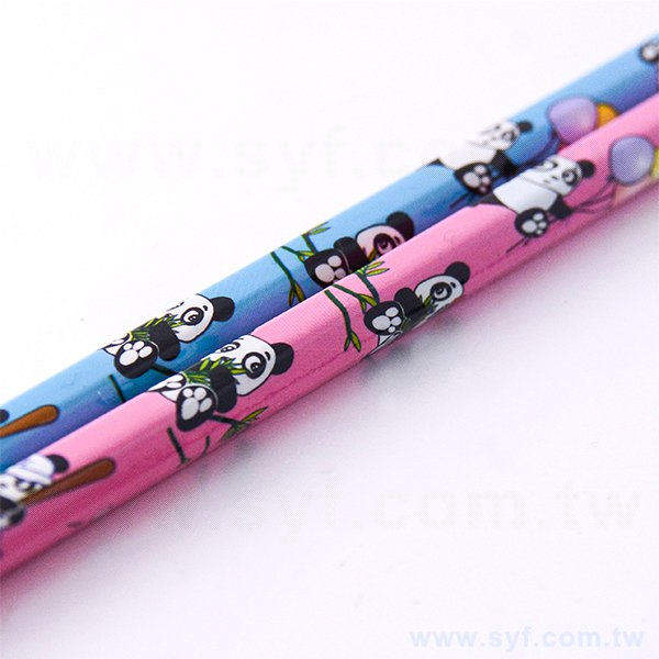 貓熊圖騰環保鉛筆-六角橡皮擦頭印刷廣告筆-採購批發製作贈品筆-9006-3