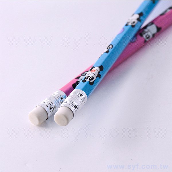 貓熊圖騰環保鉛筆-六角橡皮擦頭印刷廣告筆-採購批發製作贈品筆-9006-4