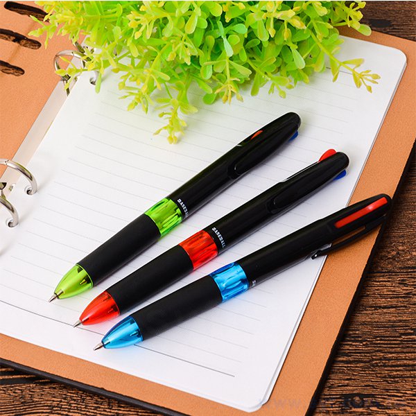 廣告筆-三色筆芯防滑筆管禮品