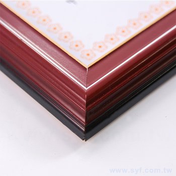 獎狀框-學校獎狀證書木框製作-705紅色PVC證書框_1