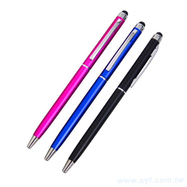 觸控筆-電容禮品多功能單色廣告筆-半金屬手機觸控原子筆-採購訂製贈品筆-1