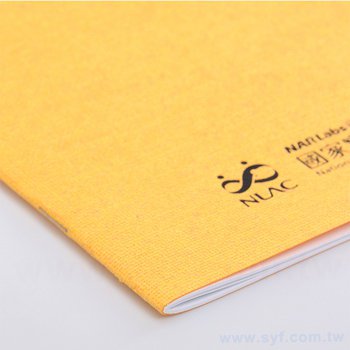 麻布質感筆記本-單色封面印刷-騎馬釘經濟款-可客製化印刷LOGO_5