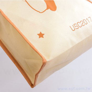 不織布環保購物袋-厚度100G-尺寸W23xH34xD9cm-雙面單色可客製化印刷_2