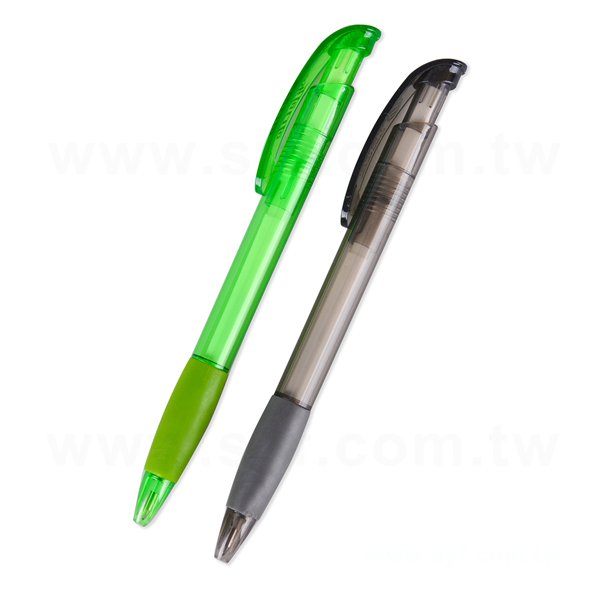 廣告筆-造型防滑白透明桿單色原子筆