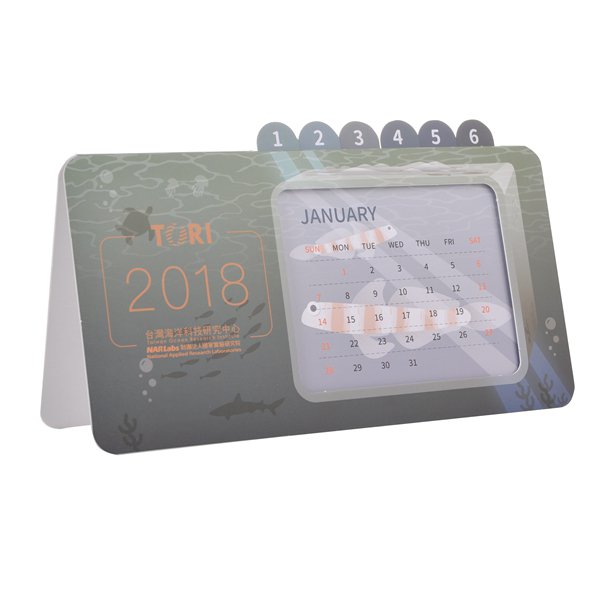 月曆卡座-表面霧膜-立式相框彩色月曆印刷-客製化月曆製作-7674-6