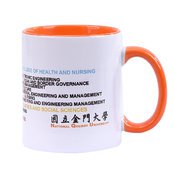 馬克杯-色釉內彩馬克杯350ml(橘色)-可客製化印刷企業LOGO或宣傳標語