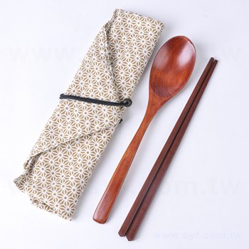 木製餐具2件組-筷.匙-附綁帶布套收納袋_0