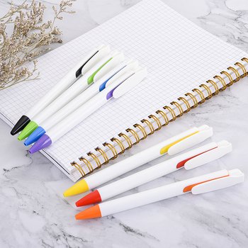 廣告筆-按壓式環保筆管推薦禮品單色原子筆-採購客製印刷贈品筆_5