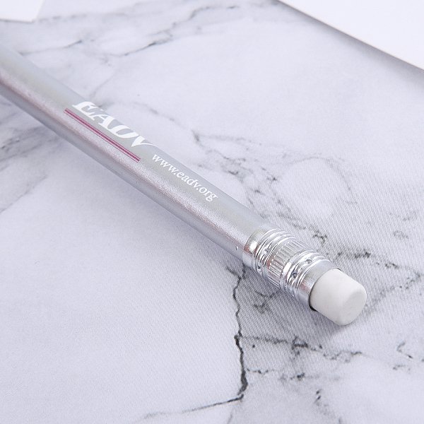 亮眼金銀烤漆鉛筆-橡皮擦頭廣告筆-可客製化加印LOGO-13