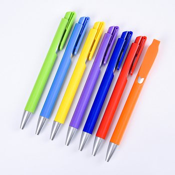 廣告筆-按壓式塑膠筆管推薦禮品-單色原子筆-客製化贈品筆_0